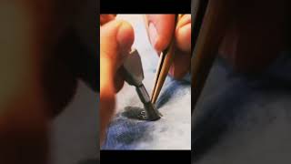 lapping on a micro gear used in high-accuracy mechanical watches.