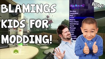 Black ops 2 Kid GETS BLAMED FOR MODDING! (BO2 MOD TROLLING!) FUNNY!