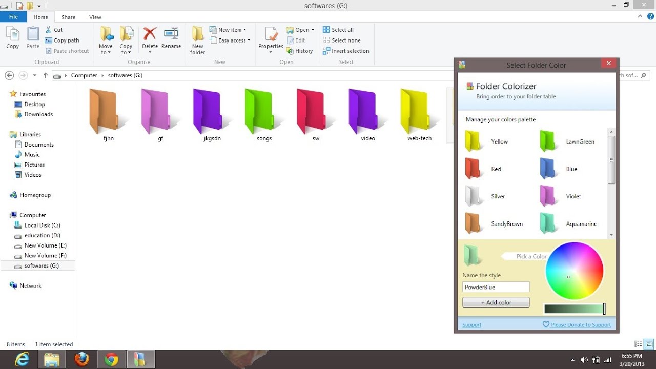 Changing color for folders on your system - YouTube