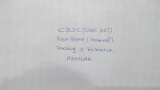 Introduction of first paper of CBSC UGC Net