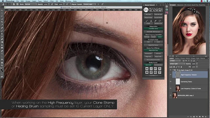 2  Frequency Separation Apply Image script from Retouching Academy