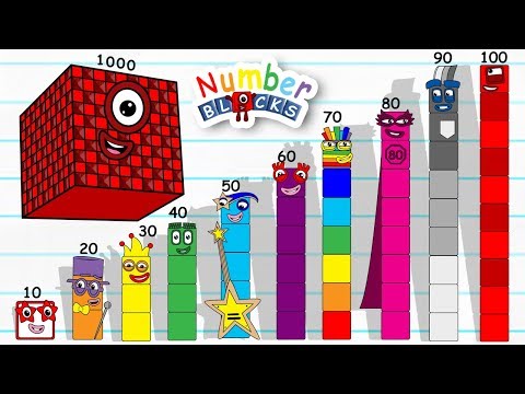 Numberblocks 100, 20, 30, 40, 50, 60, 70, 80, 90, & 10 Learn to count by ten - Fun House Toys