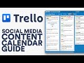 Trello social media content calendar guide  content planning calender with trello