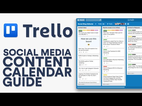 Trello Social Media Content Calendar Guide | Content Planning Calender with Trello