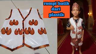 How to make a batik vest costume out of plastic - plastic vest