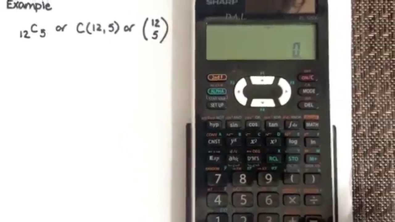 Combination using the calculator Sharp EL520X YouTube