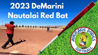 2023 DeMarini Nautalai Red Bat Slowpitch Softball Bat Review - Average Dudes Softball