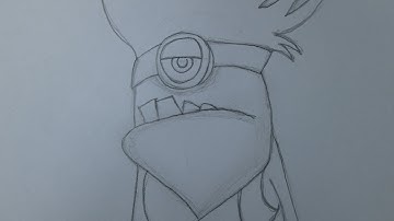 How to draw an evil minion from Despicable Me 2