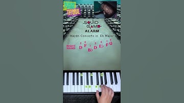 Anyone Can Play Squid Game Wake Up Alarm Song on Piano #learnpiano #pianotutorial #easypiano