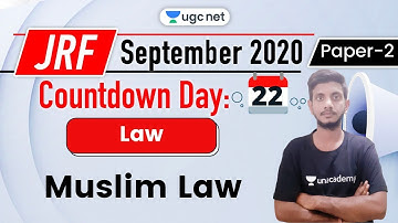 UGC NET Paper 2 Crash Course | Law by Vijendra Dudi | Muslim Law
