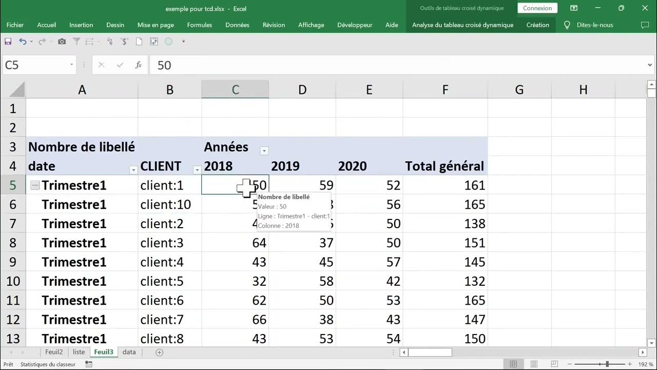 Tableaux croisés dynamiques EXCEL avec des dates YouTube