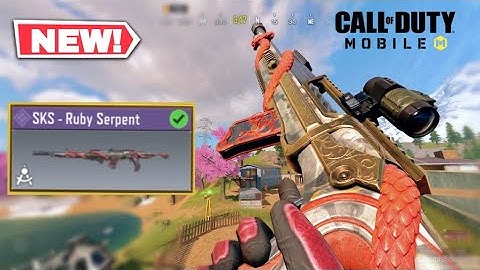 *NEW* Epic SKS Ruby Serpent Gameplay In Cod Mobile Battle Royale Season 9 | Solo Vs Squads