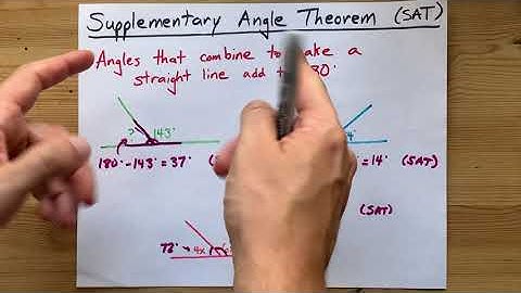 Supplementary Angle Theorem (SAT) + 3 Examples