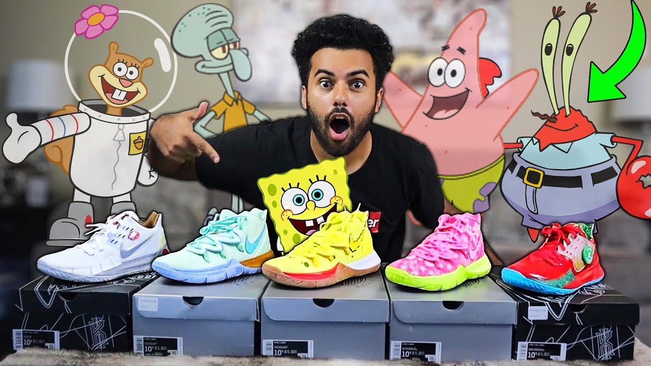 Nike Kyrie Irving SpongeBob Full Collection (6 Pairs) Sz. 9