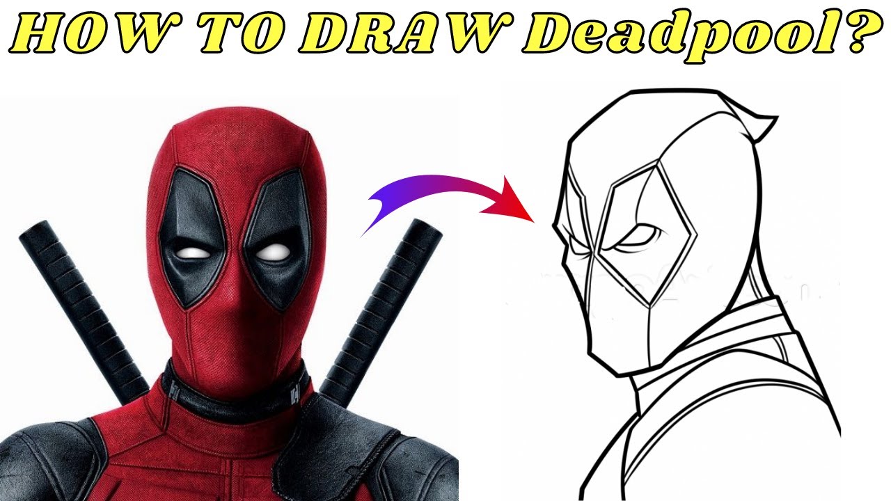 HOW TO DRAW Deadpool ? Drawing with felt-tip pen and paints | КАК НАРИСОВАТЬ Дэдпула ?