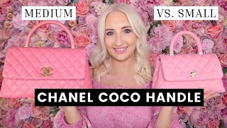 Size Comparison เปรียบเทียบ Chanel Coco Handle small vs mini