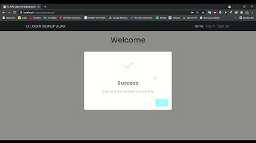 CodeIgniter 3 Ajax Login and Sign Up Modal with validation and sweet alert