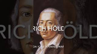 Da ich ein Knabe war Friedrich Hölderlin