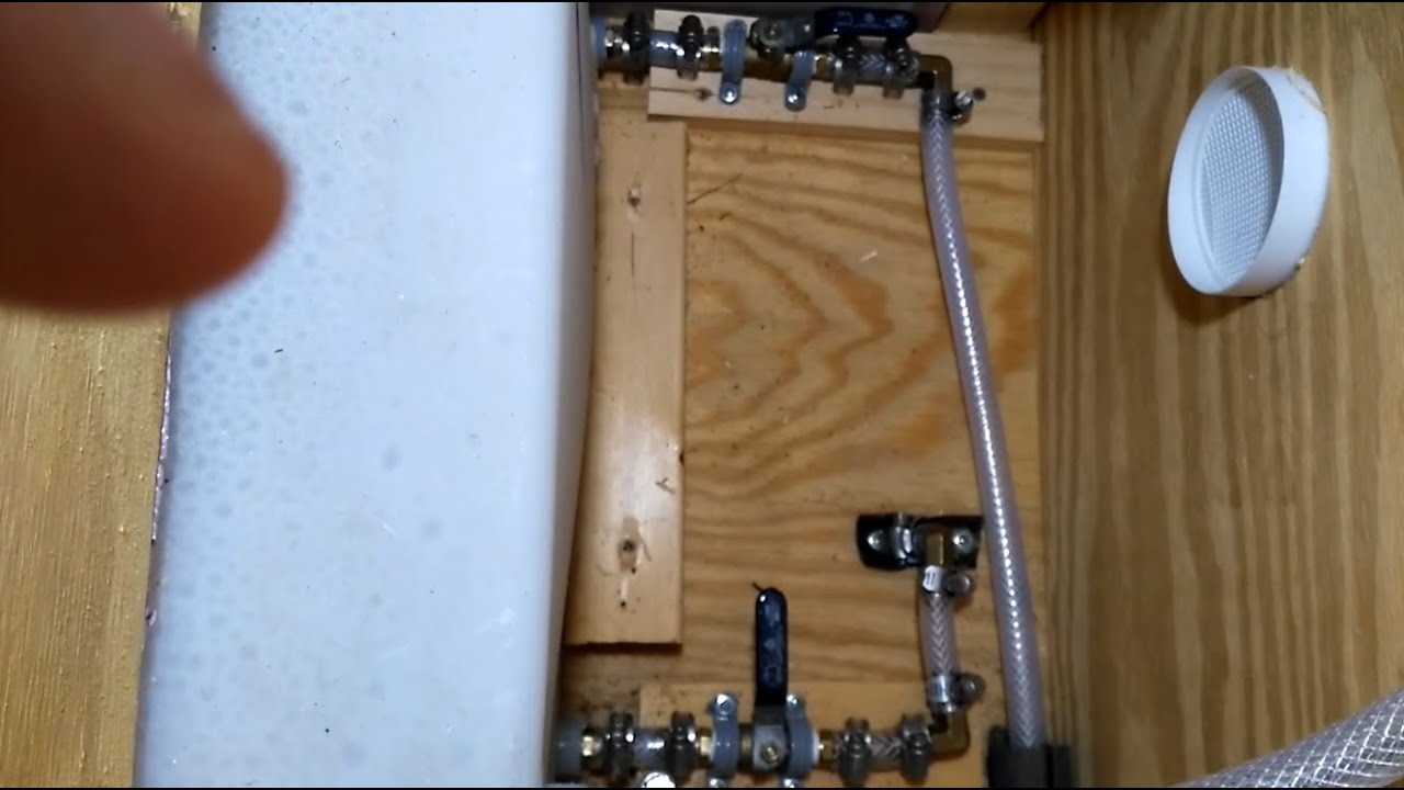 E18 – Inside Water System: Water Tank, Water Pump, etc - Cargo Trailer Conversion To Travel Trailer