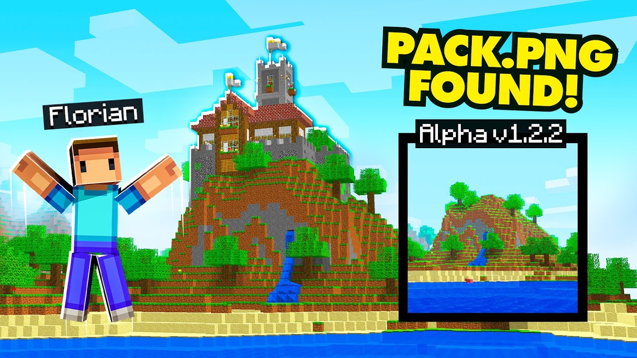 We BUILT A HOUSE on PACK.PNG in ALPHA MINECRAFT!