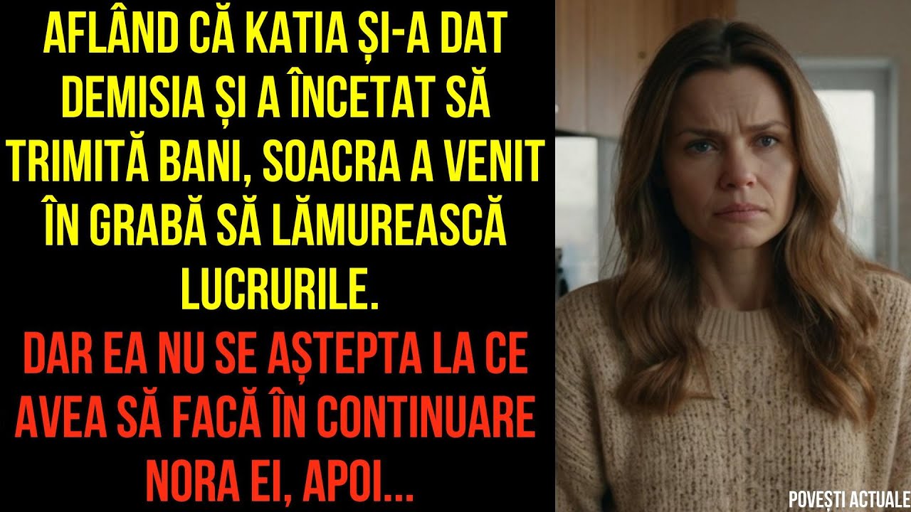Aflând că Katia și-a dat demisia și a încetat să trimită bani, soacra a venit în grabă .Dar ea nu...
