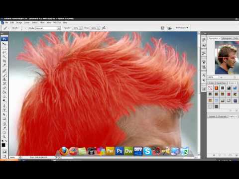 Photoshop Tutorial; How to change hair color in Photoshop CS and CS![HD]