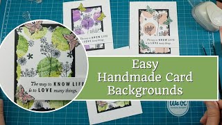 Easy Handmade card backgrounds