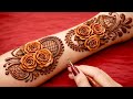 Very simple unique style mehndi design for back hand |new easy mehndi design 2025 | mehandi designs|