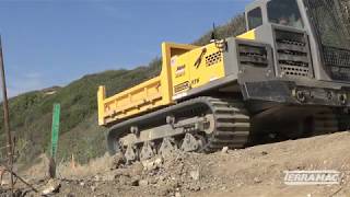 Terramac Rt6 Crawler Carrier Easily Handles Difficult Delivery Route For Rockforce Construction