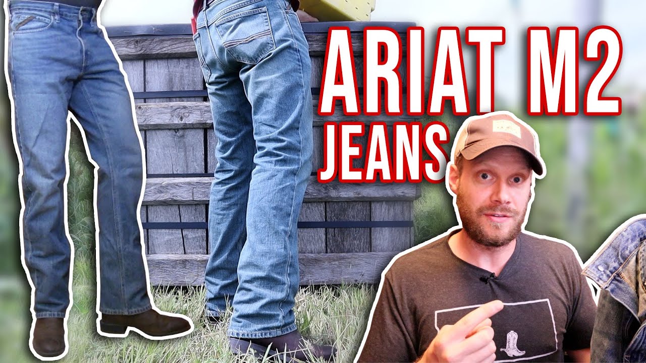 M2 Relaxed Fit Men's Ariat Jeans REVIEW with Cowboy Boots - YouTube