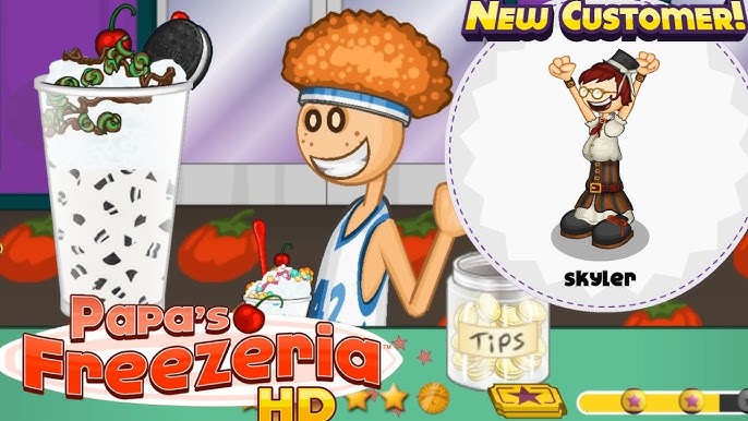 Papa's Freezeria HD Day 69 New Customer Nick Customer Cravings Mini Game 