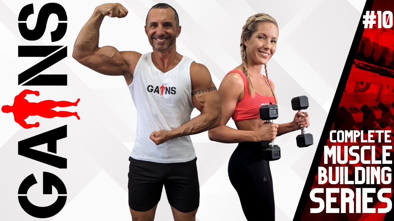 НАРАЩИВАЙТЕ МЫШЦЫ ДОМА || Серия тренировок Gains Home с гантелями от тренера Али || Тренировка 10 💪