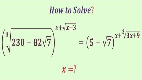 A Mind- blowing algebra problem |Olympiad Question  | radical equation | x=?