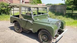 1950 land rover series 1 80in lights behind grille for sale walkaround