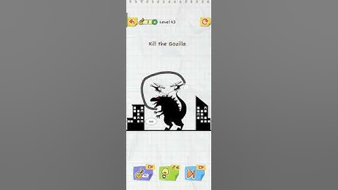 Kill the Godzilla 😠 Draw 2 save level-43. #gamer #gaming #shortgameplay #respect ,💯