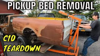 Street Machine C10 Build:  Bed Removal and Front Disassembly