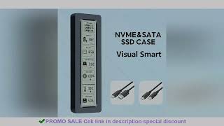 M.2 NVMe SATA SSD Enclosure Visual Smart SSD Case USB 3.2 Gen 2 10Gbps NVMe PCI-E 20Gpbs
