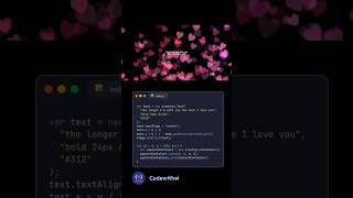 Comment HEART for the Code: Create this Romantic Floating Effect💕✨#shorts#viral#love#coding#ai#tech