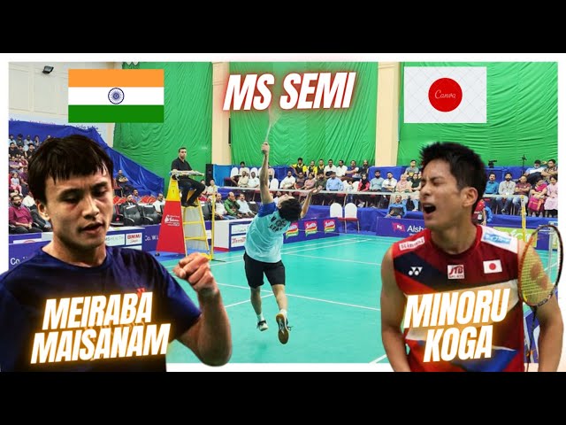 MEIRABA MAISANAM🇮🇳 VS MINORU KOGA🇯🇵:AL SHARIF-BAHRAIN INTERNATIONAL BADMINTON CHALLENGE 2023 AT BKS class=