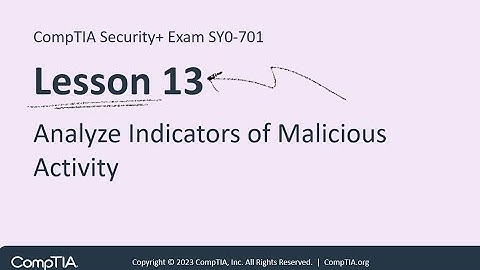 Analyze Indicators of Malicious Activity- CompTIA Security+ Exam SY0-701 Tutorial