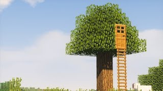 LÀM NHÀ CÂY LEO VÀO BẰNG THANG DÂY TRONG MINECRAFT ???