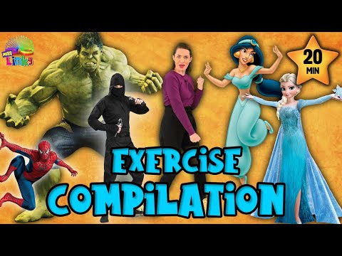 ⁣Heroes Exercise Compilation | Indoor Workout for Kids | PE Kids Fitness
