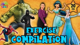 Heroes Exercise Compilation | Indoor Workout for Kids | PE Kids Fitness