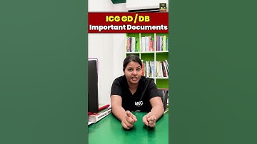 ICG GD DB Exam 2025 – Important Documents to Carry | Indian Coast Guard GD DB Exam #shorts