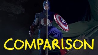 Iron Man, Thor & Captain America Fight from The Avengers - Homemade Side by Side Comparison
