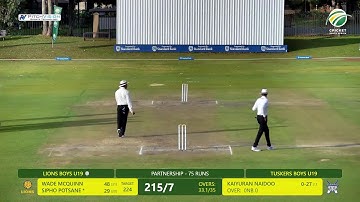 Lions U19 vs Tuskers U19 - Khaya Majola Cricket Week 2025/26 | Vossie Oval