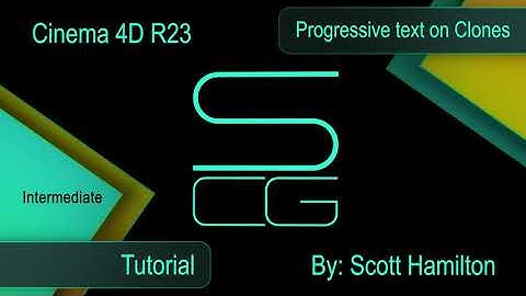 SCG Cinema 4D Tutorial Progressive Text On Clones