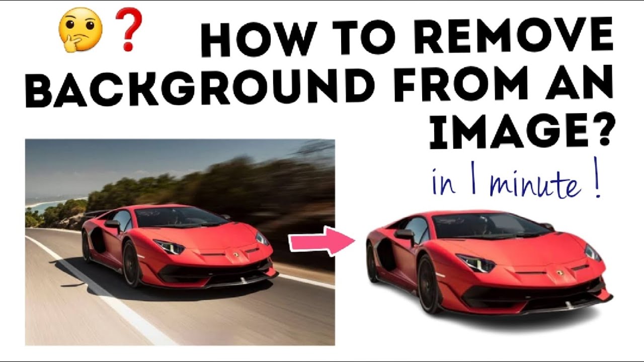 How to remove background from an image