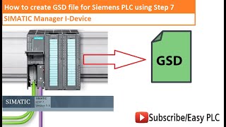 How to create GSD for S7 300 Siemens PLC(I-Device) with Simatic Manager