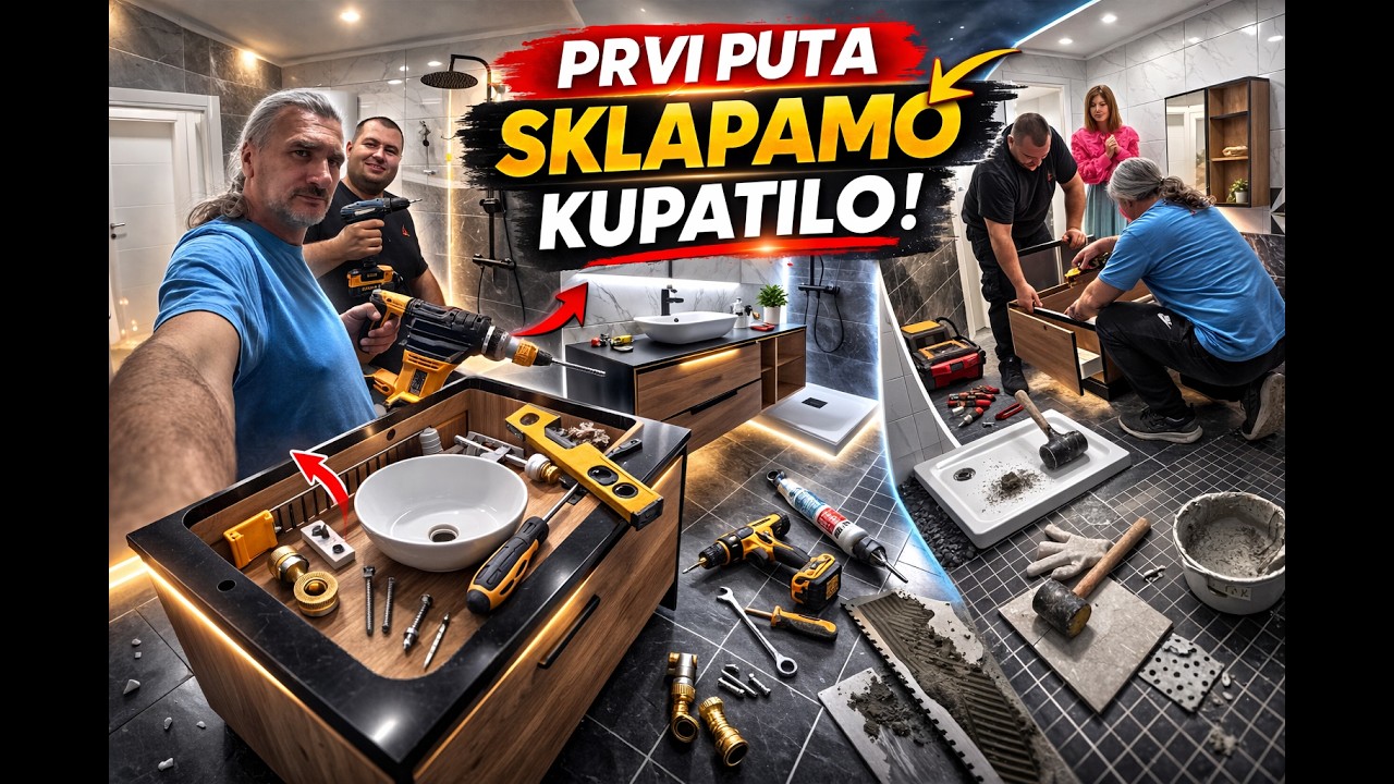 Riči i Dženis sklapaju kupatilo dok Kona pravi iftar